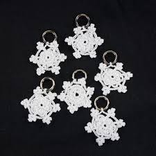 Lantern Moon Snowflake Stitch Markers (Handcrafted)